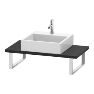 Duravit Konsole Compact L-Cube 80-200x48cm, 1 AS, Stär 3cm, graph matt