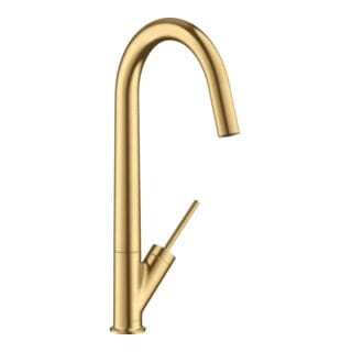 hansgrohe Spültisch-Einhebelmischer 300 Axor Starck mit Schwenkauslauf, brushed gold optic