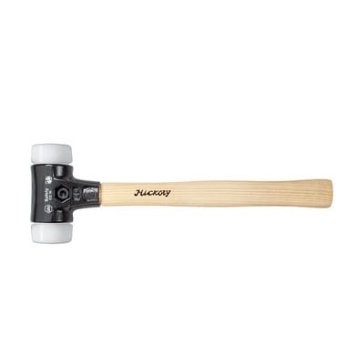Wiha Schonhammer Safety sehr hart/sehr hart mit Hickory-Holzstiel, Rund-Schlagkopf 30 mm