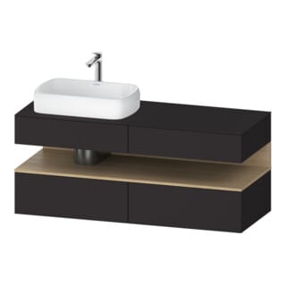 Duravit Waschtischunterschrank Qatego 140x55x60cm, E na/gra m, Pl, B l, B