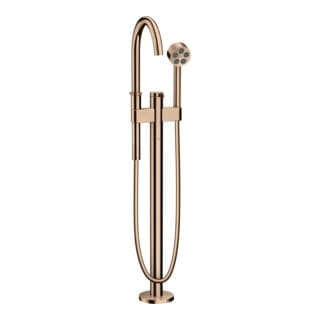 hansgrohe Wannen-Einhebelmischer Axor One Ausl. 220mm, bodensteh., pol. red gold