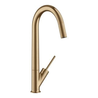 hansgrohe Spültisch-Einhebelmischer 300 Axor Starck mit Schwenkauslauf, brushed red gold