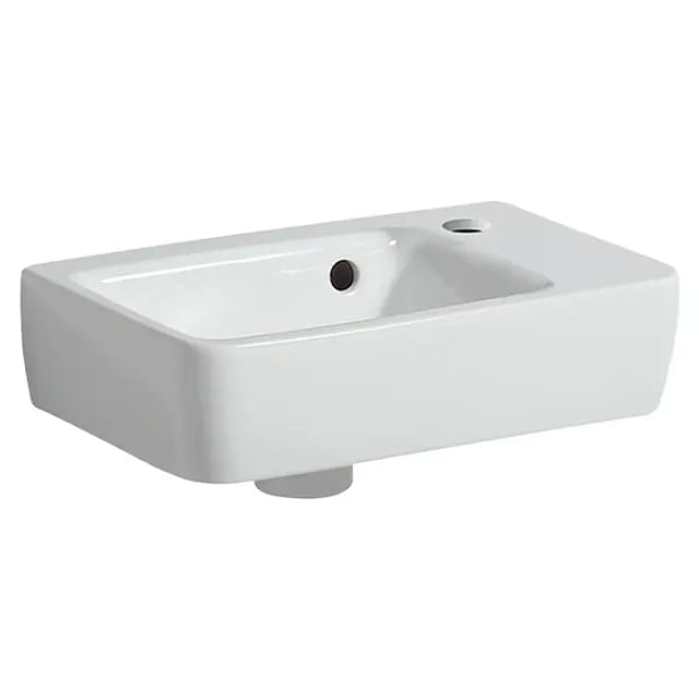 Geberit Handwaschbecken Renova Plan 36x25cm, m Hahnl., m ÜL, kurz, weiß