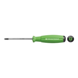 PB Swiss Tools Schraubendreher, für Phillips, mit 2K-SwissGrip-Heft, Kreuzschlitzgröße 1