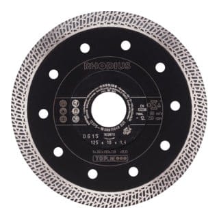 RHODIUS TOPline DG15 Diamanttrennscheibe 125 x 10,0 x 1,4 x 22,23 mm