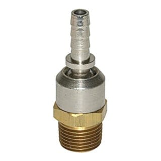 Riegler Schlauchtülle, Stahl vernickelt, drehbar, R 3/8 AG, LW 9
