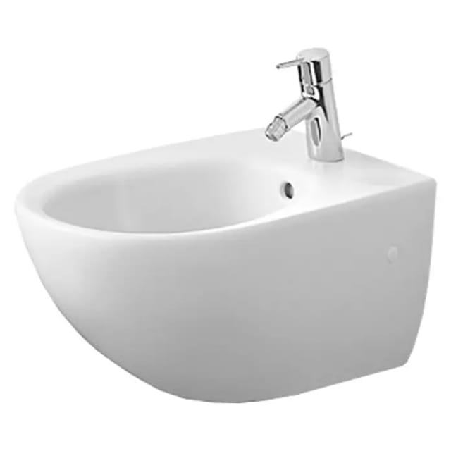 Duravit Wand-Bidet Architec 36,5x58cm, m HL, ÜL, Hahnlochbank, weiß