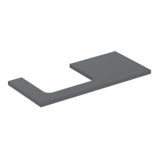 Geberit Waschtisch-Platte One 105x3x47cm, lava/lackiert ma, Ausschn li