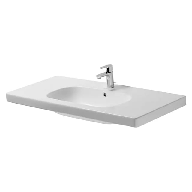 Duravit Möbelwaschtisch D-Code 105x48cm, m Hahnl., ÜL, Hahnloch, weiß