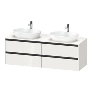 Duravit Waschtischunterschrank Ketho.2 160x55cm, B re, we. hgl, 4 Schub., wandhängend