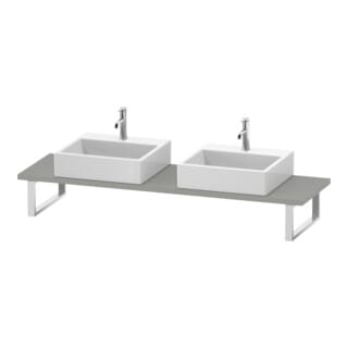 Duravit Konsole Cpmpact L-Cube 80-200x48cm, 2 A., Stär 3cm, betongr ma