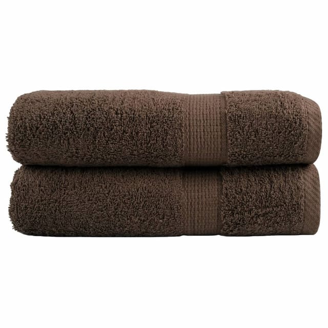 Premium-duschtücher Solund 2 Stk. Braun 70x140 Cm 600 G/m² Vidaxl