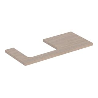 Geberit Waschtisch-Platte One 105x3x47cm, Eiche/Mela Holz, Ausschn li
