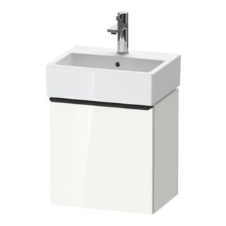 Duravit Waschtischunterschrank D-Neo 43,4x32,2x44cm, 1 Tür, An R, sw/w hgl