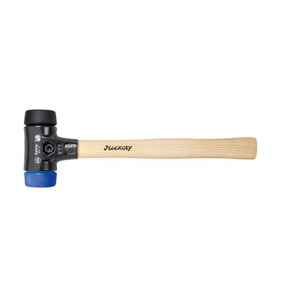 Wiha Schonhammer Safety weich/mittelweich mit Hickory-Holzstiel, Rund-Schlagkopf 60 mm
