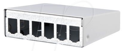 Metz Connect AP-Gehäuse leer E-DATmodul 6er rws 130861-0602-E