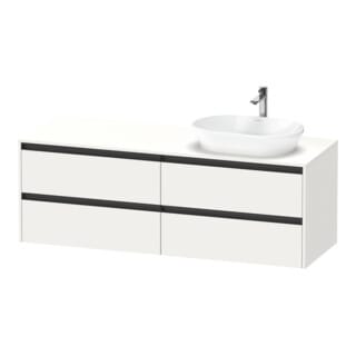Duravit Waschtischunterschrank Ketho.2 160x55cm, B R, we. matt, 4 Schub., wandhängend