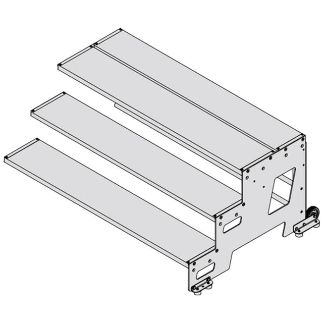 Hymer Industrietritt, Erweiterungsmodul, Stufenbreite 1000 mm, 3 Stufen