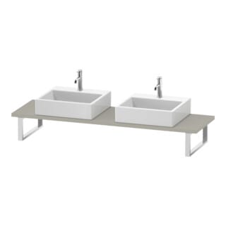 Duravit Konsole Cpmpact L-Cube 80-200x48cm, 2 Ausschn, Stär 3cm, Tau ma