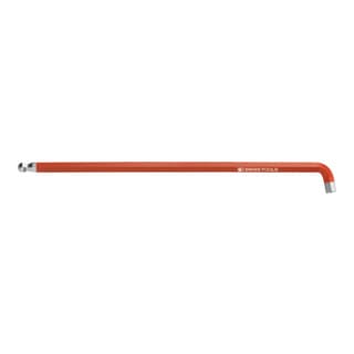 PB Swiss Tools Sechskant-Winkelschraubendreher, lang, mit Kugelkopf und kurzem Schenkel, pulverbeschichtet, 6 mm