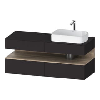 Duravit Waschtischunterschrank Qatego 140x55x60cm, E Ma/Gra m, Pl, B r, B