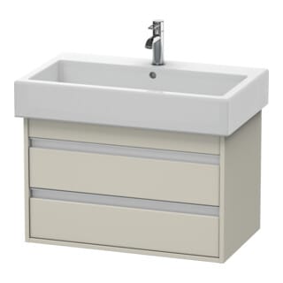 Duravit Waschtischunterschrank Ketho 75x44cm, Tau, 2 Schubkästen, wandhängend