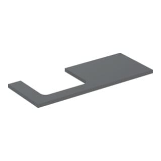 Geberit Waschtisch-Platte One 120x3x47cm, lava/lackiert ma, Ausschn li