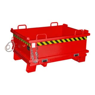 Bauer Südlohn Klappbodenbehälter SB 500, lackiert, Feuerrot