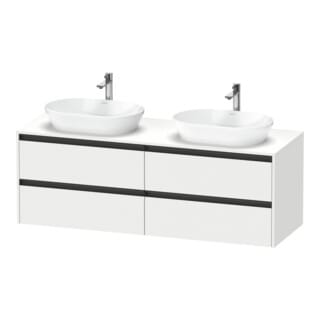 Duravit Waschtischunterschrank Ketho.2 160x55cm, B bs, we. ma, 4 Schub., wandhängend