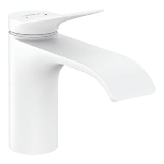 hansgrohe Waschtisch-Einhebelmischer 80 Vivenis ohne Zugstangen-Ablaufgarnitur, mattweiß