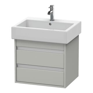 Duravit Waschtischunterschrank Ketho 55x44cm, betongr ma, 2 Schubk., wandhängend