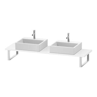 Duravit Konsole Cpmpact L-Cube 80-200x48cm, 2 A., Stär 3cm, we. hgl