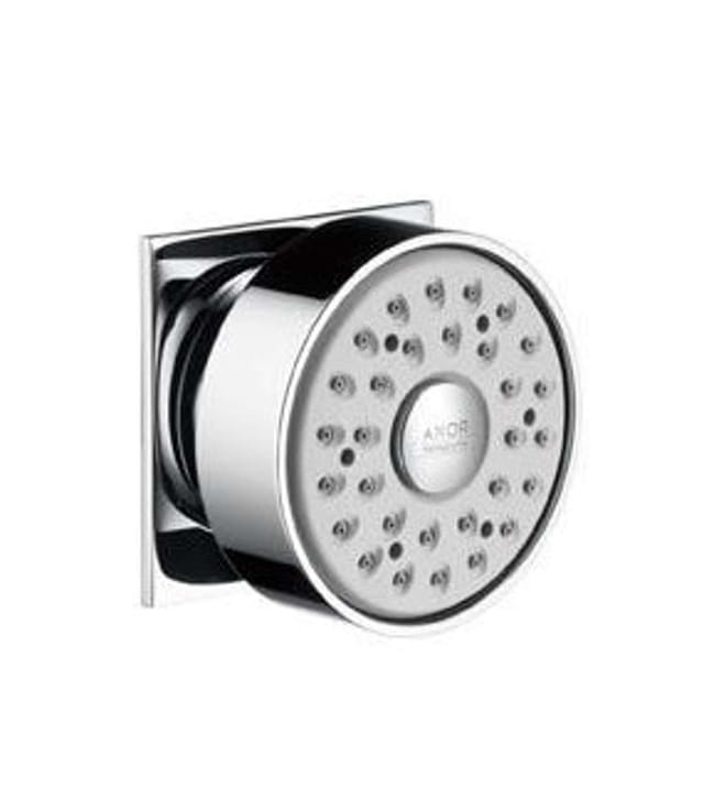 hansgrohe Seitenbrause Axor eckige Rosette, schwenkbar, 1jet, chrom