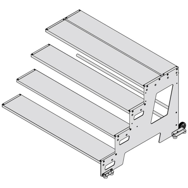 Hymer Industrietritt, Erweiterungsmodul, Stufenbreite 800 mm, 4 Stufen