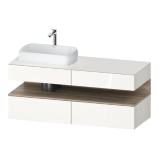 Duravit Waschtischunterschrank Qatego 140x55x60cm, E Ma/w g, Pl, B l, Nischenb