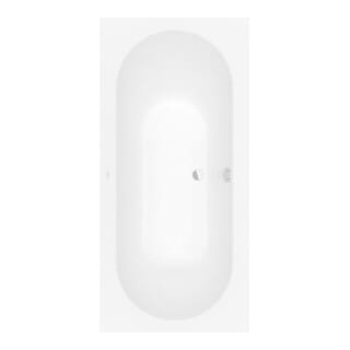 V&B Rechteck-Badewanne Oberon 190x90cm, Ablauf mittig, stone white
