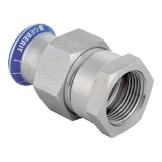 Geberit bergangsverschraubung Mapress d 22xRp 3/4, labs-f, m IG, ÜM, Edelstahl