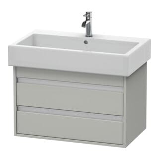 Duravit Waschtischunterschrank Ketho 75x44cm, betongr ma, 2 Schubk., wandhängend