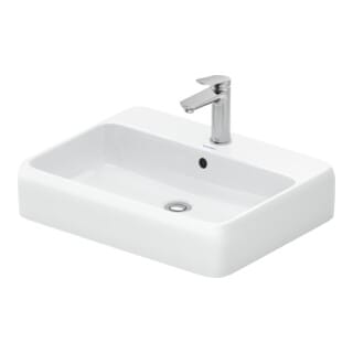 Duravit Aufsatzwaschtisch Qatego 60x47cm, we. hgl, m Hahnl., ÜL, Hahnloch