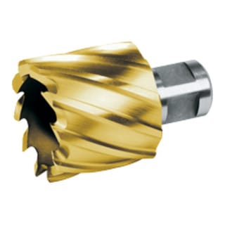 RUKO Kernbohrer HSS-TiN mit Weldonschaft (3/4"). Ø 14 mm, Schnitttiefe: 30 mm