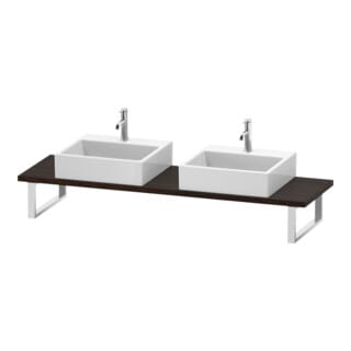 Duravit Konsole Cpmpact L-Cube 80-200x48cm, 2 A., Stär 3cm, Nussb geb.