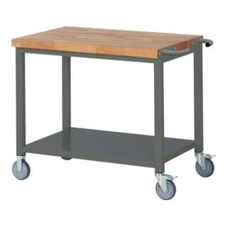 STIER Fahrbare Werkbank Premium mit Ablageboden BxTxH 1000x700x880 mm