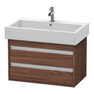 Duravit Waschtischunterschrank Ketho 75x44cm, Nussb dkl., 2 Schubk., wandhängend