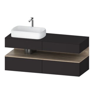 Duravit Waschtischunterschrank Qatego 140x55x60cm, E Ma/Gra m, Pl, B l, B