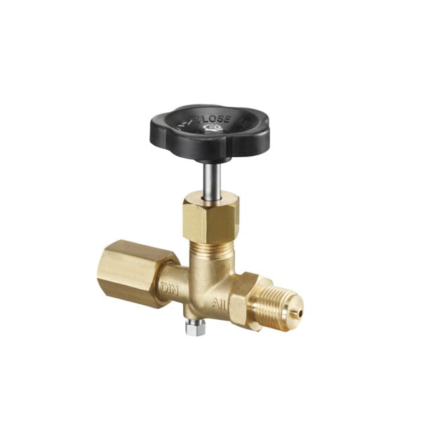 Oventrop Manometerabsperrventil DN 15, m Spannmuffe u Zapf, Messing/Niro