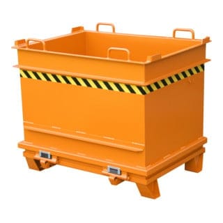 Bauer Südlohn Baustoffcontainer BC 1000, lackiert, Gelborange
