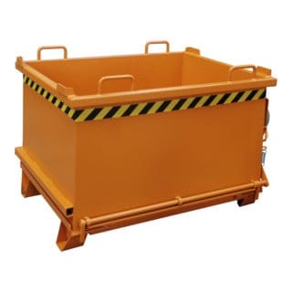 Bauer Südlohn Klappbodenbehälter SB 750, lackiert, Gelborange