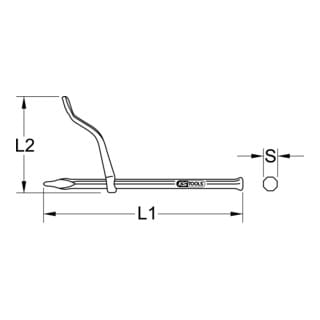 KS Tools Maurerputzhaken, rund, 250mm