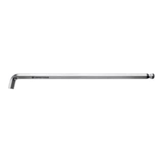 PB Swiss Tools Sechskant-Winkelschraubendreher, lang, mit Kugelkopf und kurzem Schenkel, verchromt, 2 mm