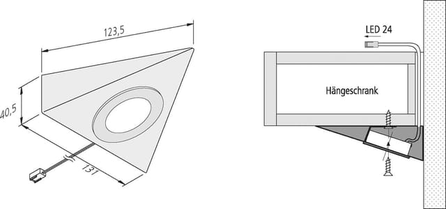 Hera LED-Unterbauleuchte UL2-LED F ww eds 61001461002